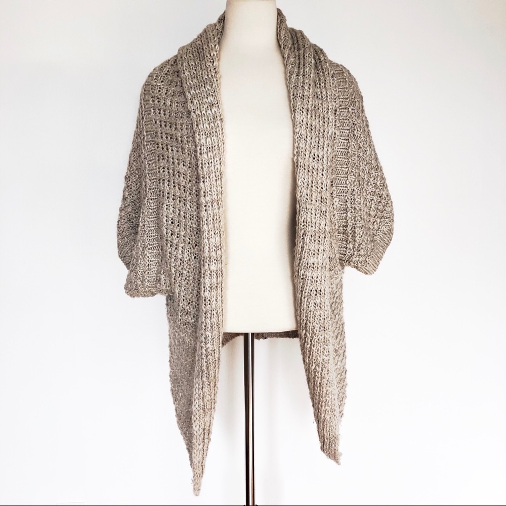 ZARA Knit Loose Knit Wool Blend Cardigan Sweater